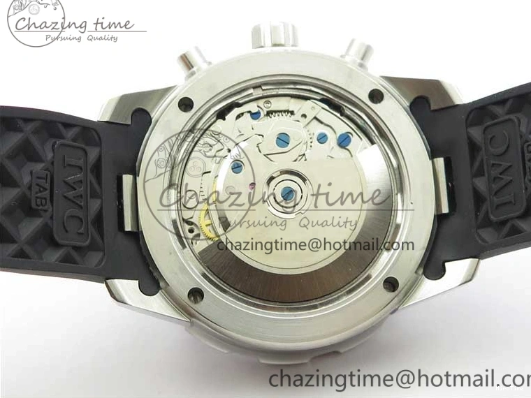 MIROTIME 0117 Aquatimer Chrono IW376702 SS BLS 1:1 Best Edition Black Dial on Black Rubber Strap A WellDesigned 7105